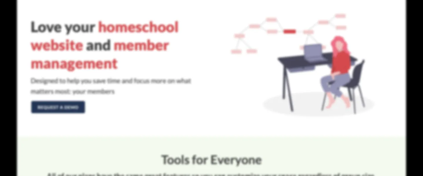 Homeschool Website and Membership Management Platform