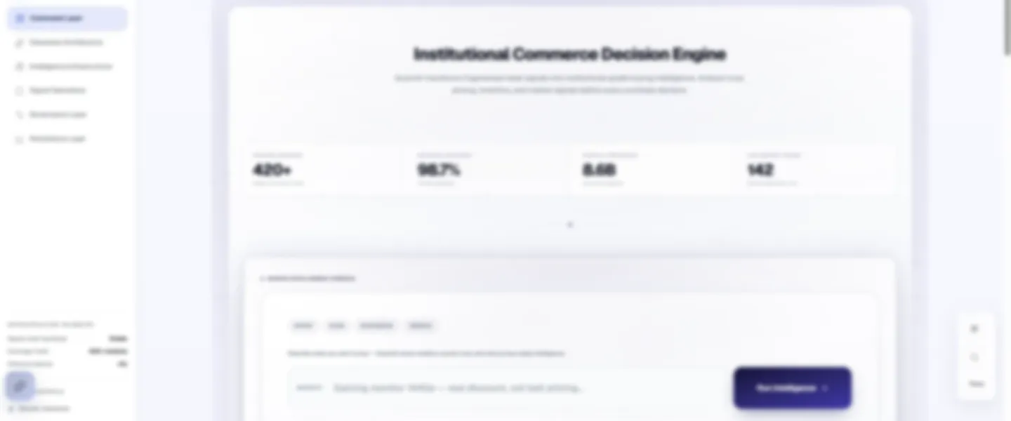Screenshot of AI-Powered Commerce Intelligence Platform for Retail Decision Making