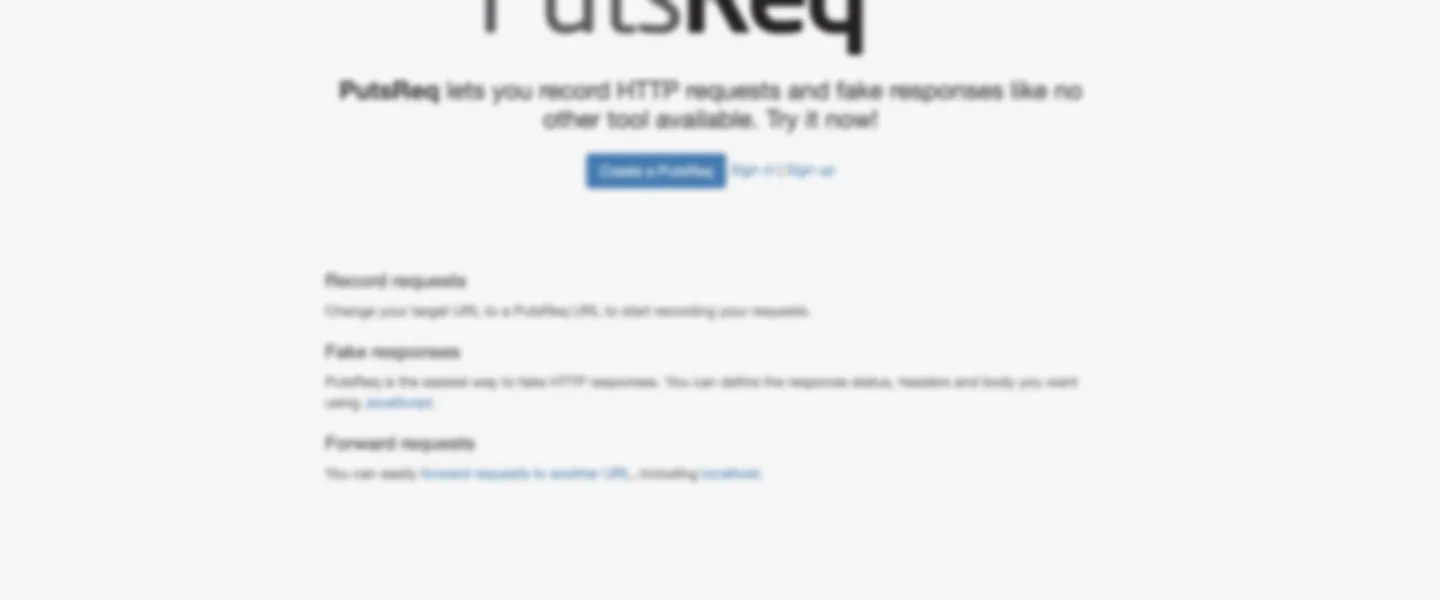 Screenshot of PutsReq