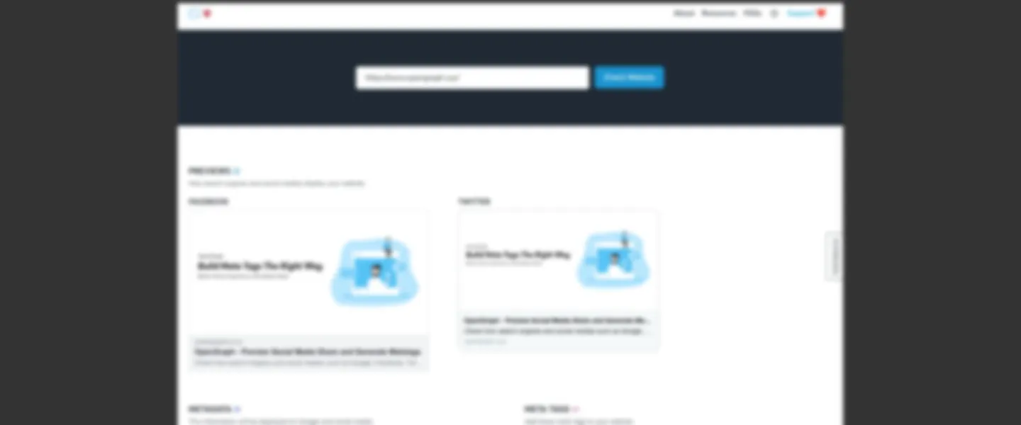 Social Share Preview and Meta Tags Generator