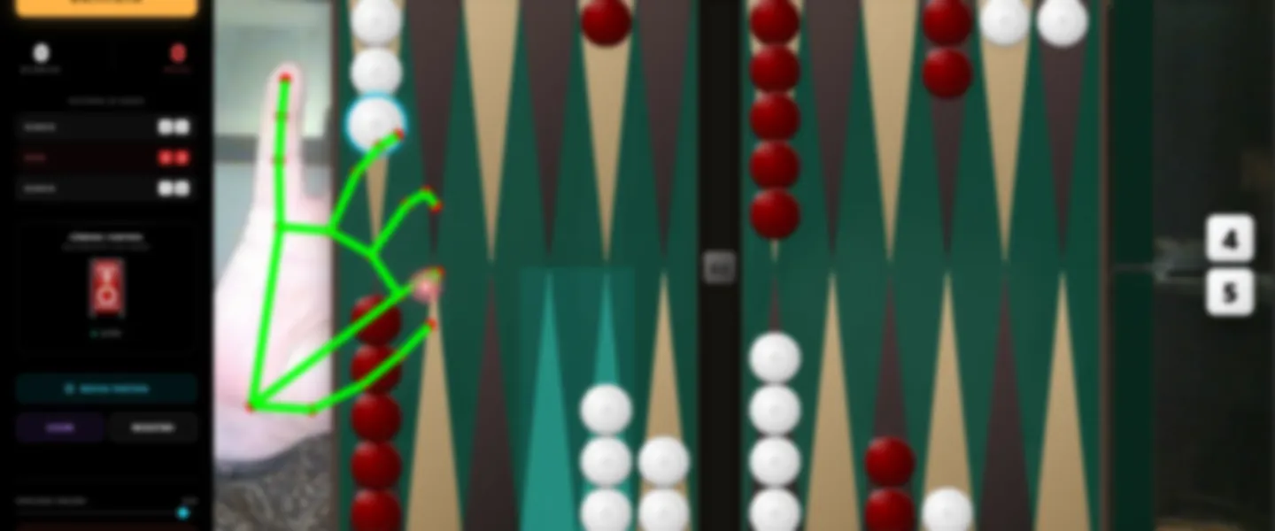 Gesture-controlled Backgammon Game (hand tracking + camera)