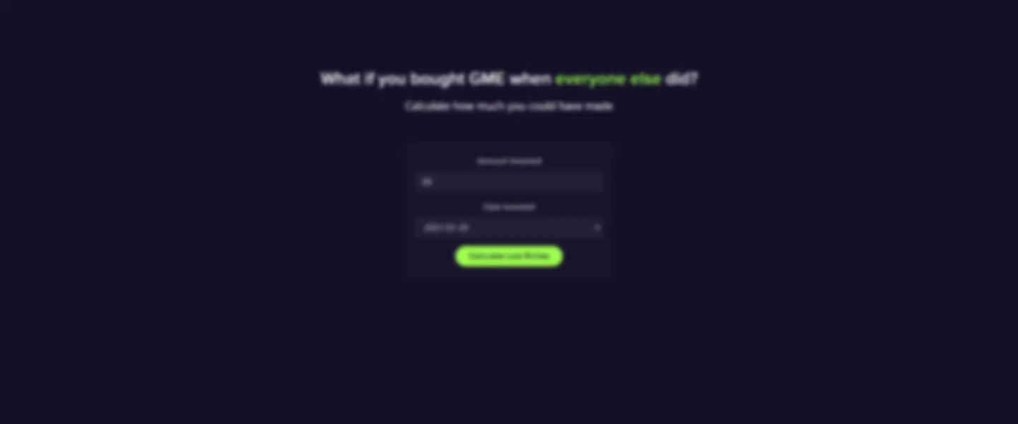 How Much Would I Have Made Gamestock Calculator