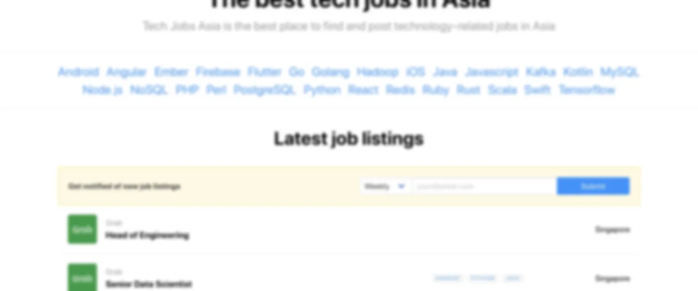 Tech Jobs Asia