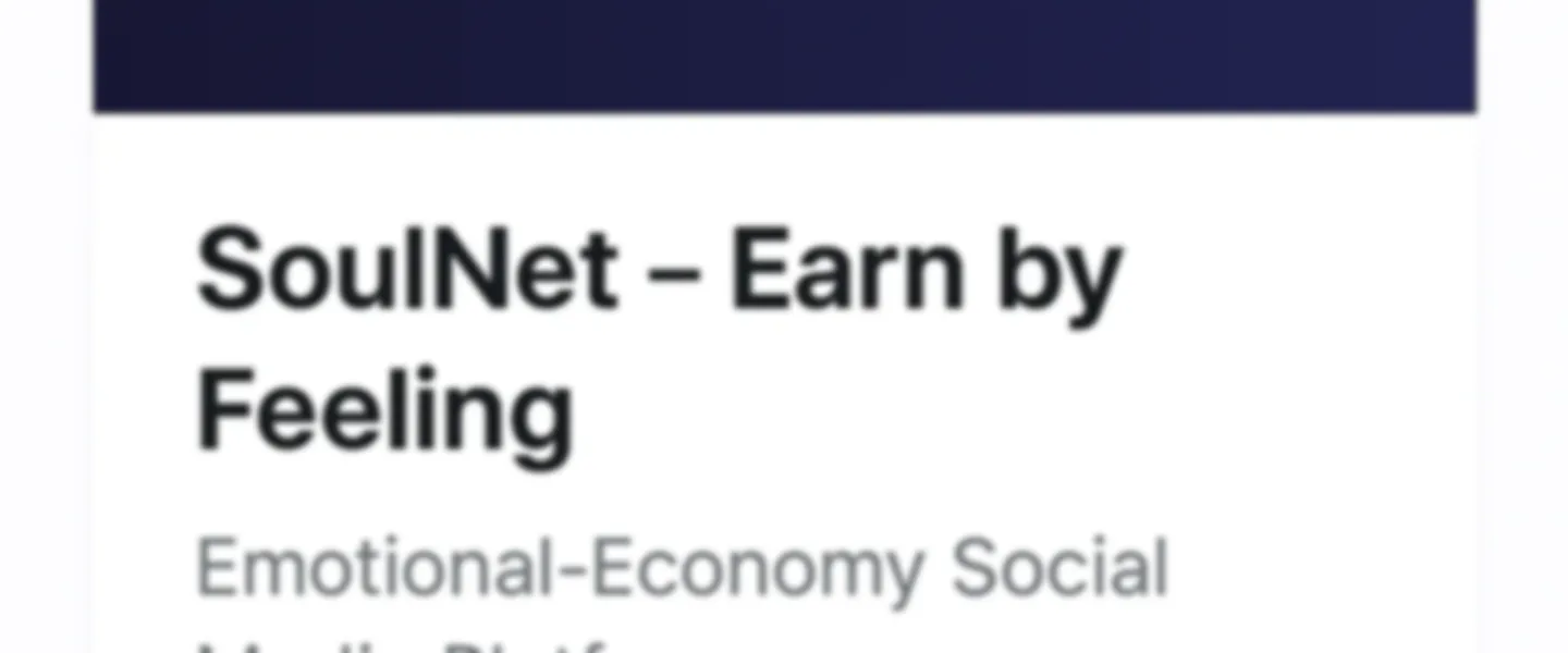 Screenshot of Emotional Economy Social Platform Concept with Token Rewards System