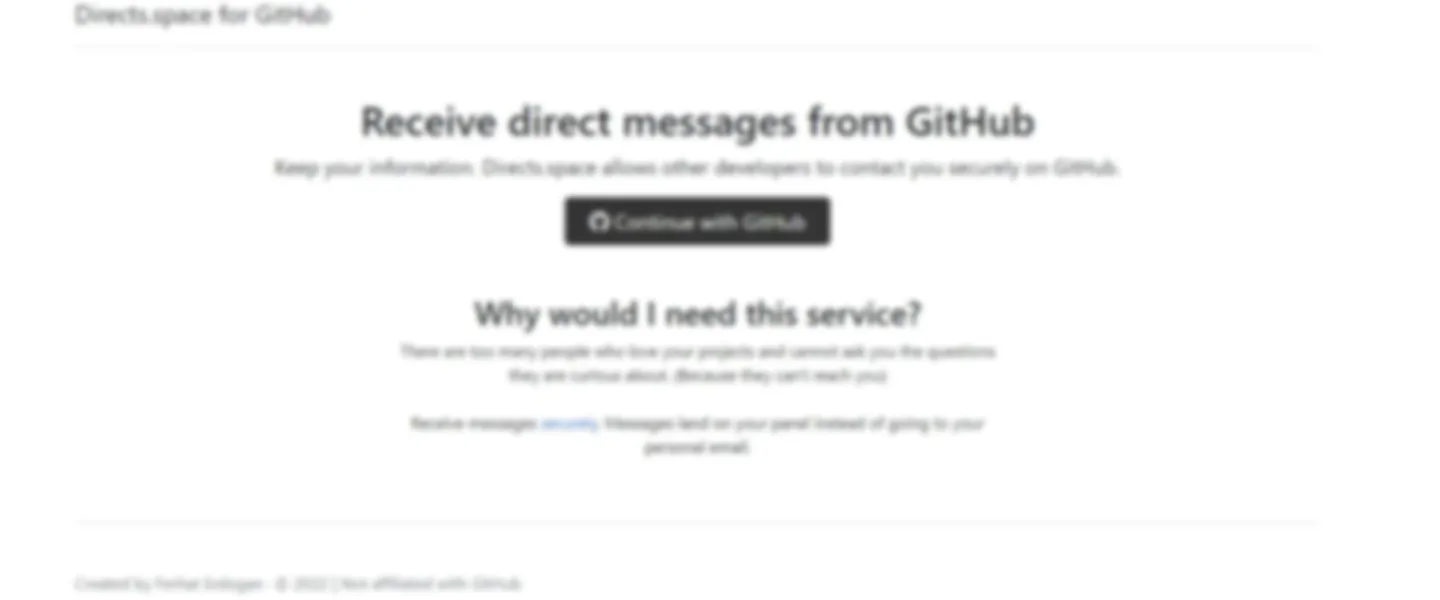 Receive Direct Messages from GitHub