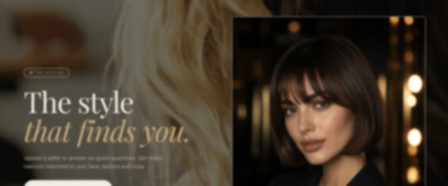 Screenshot of AI Hair Discovery Platform with Face Analysis and Style Matching