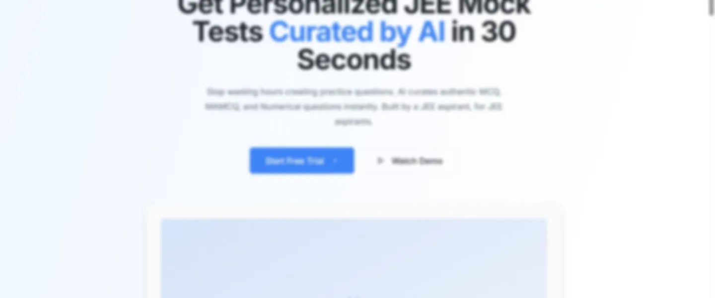 AI JEE Test Platform