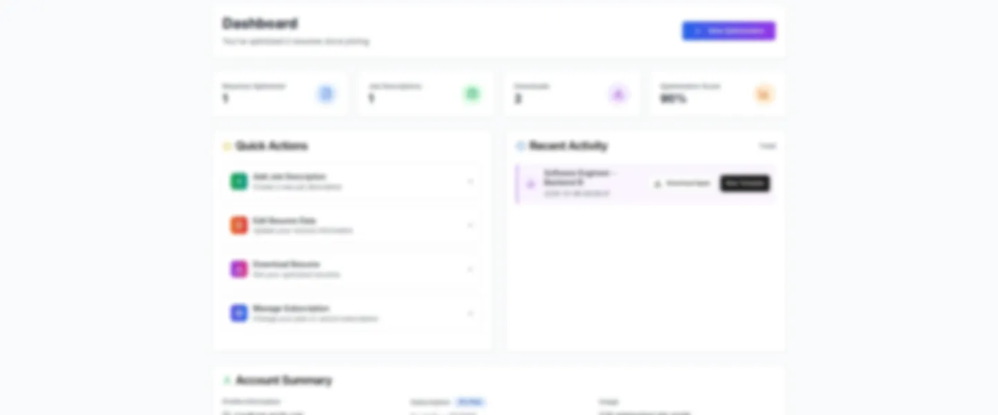 AI Resume Optimizer SaaS