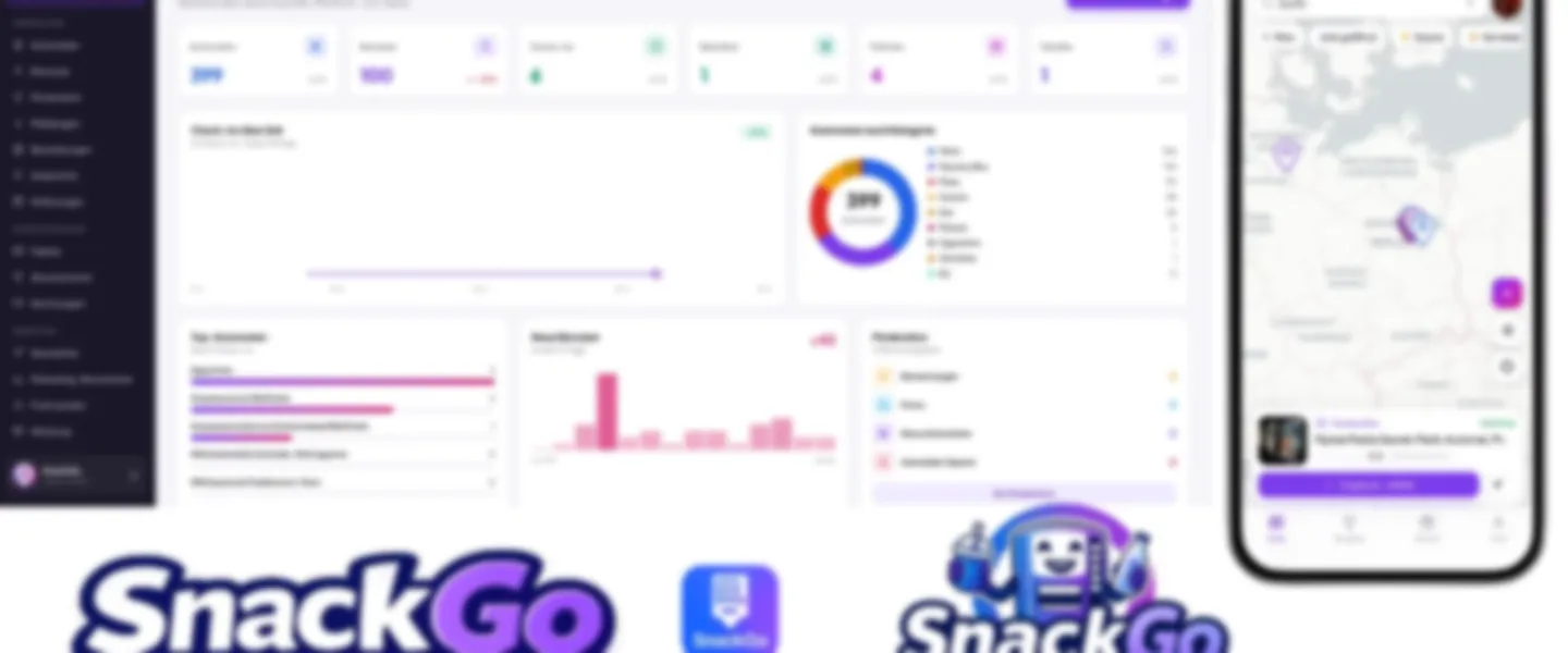 Screenshot of Gamified Vending Machine Discovery Platform with B2B Portal