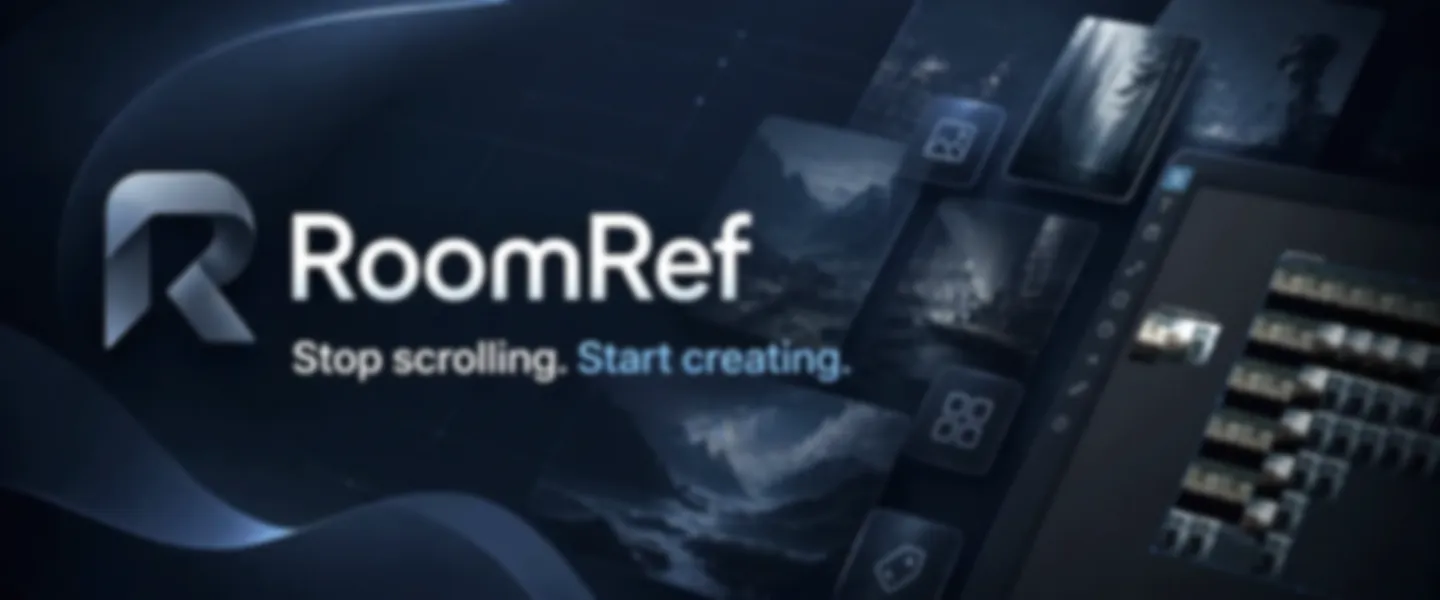 Screenshot of RoomRef - Infinite Canvas & Reference Tool with AI Generation.
