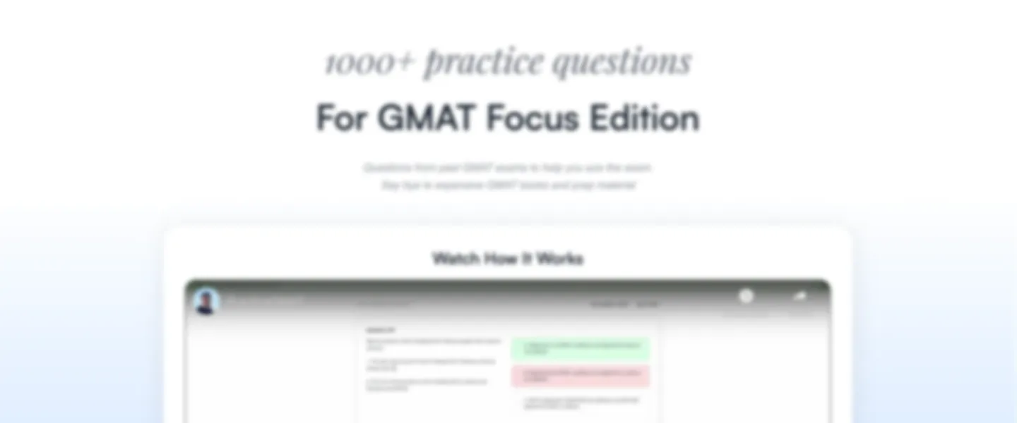 GMAT Questions Platform for GMAT Aspirants