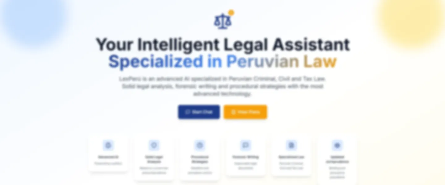 Legal Assistant Platform For Peru