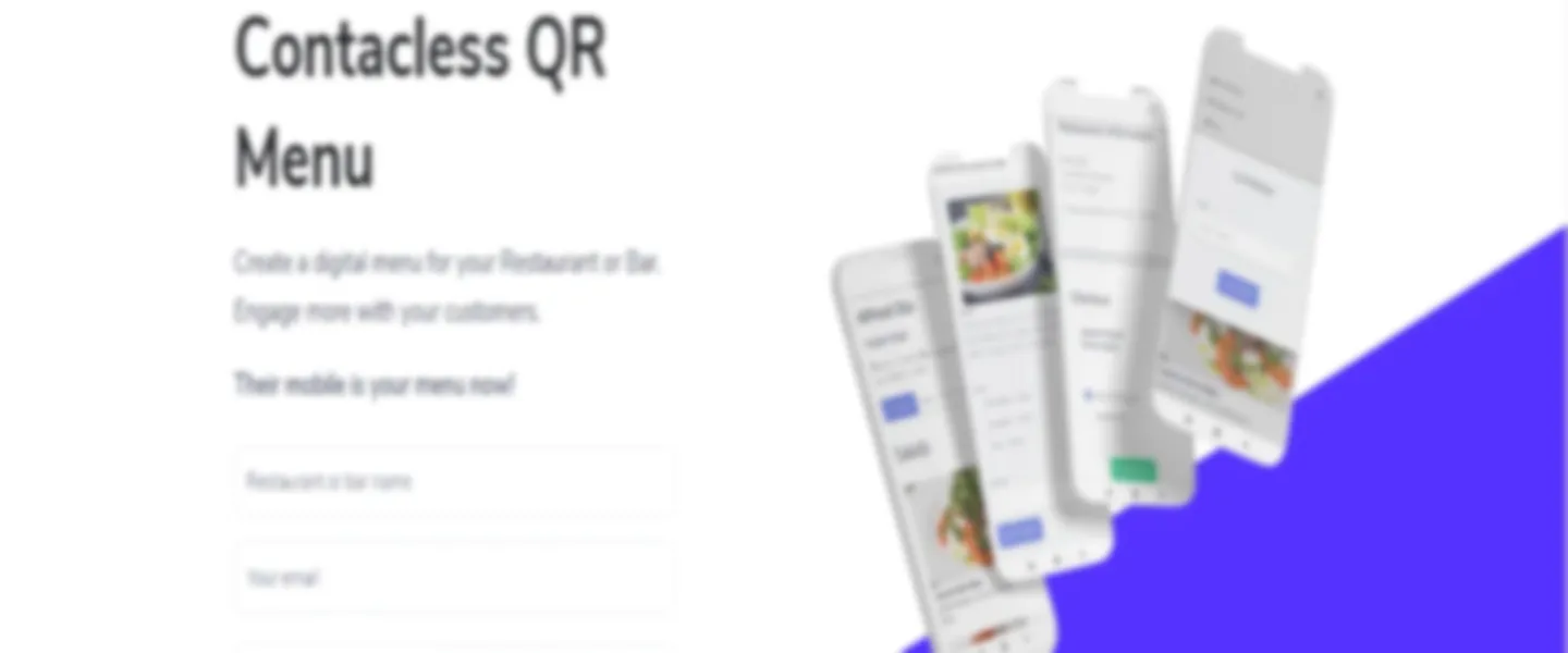Restaurants Contactless Menu Platform like UberEats/DoorDash