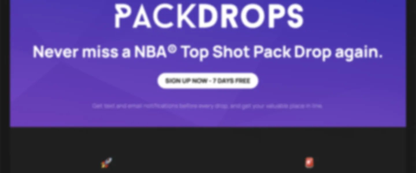 NBA Top Shot SMS Notification SaaS