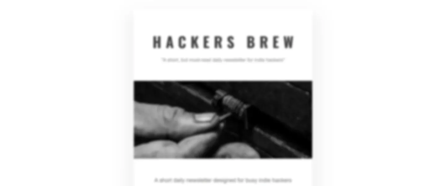 Indie-hackers Newsletter