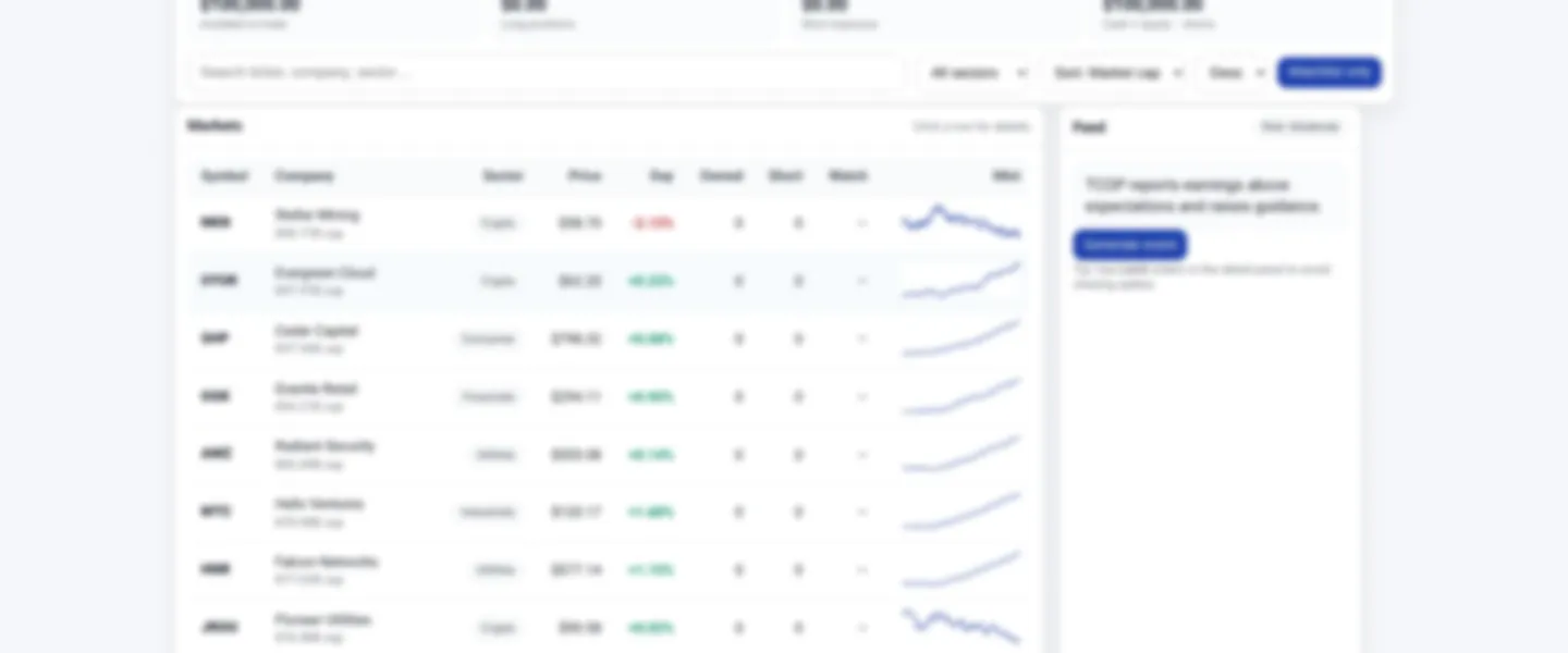 Stock Market Simulator (Learning Tool)