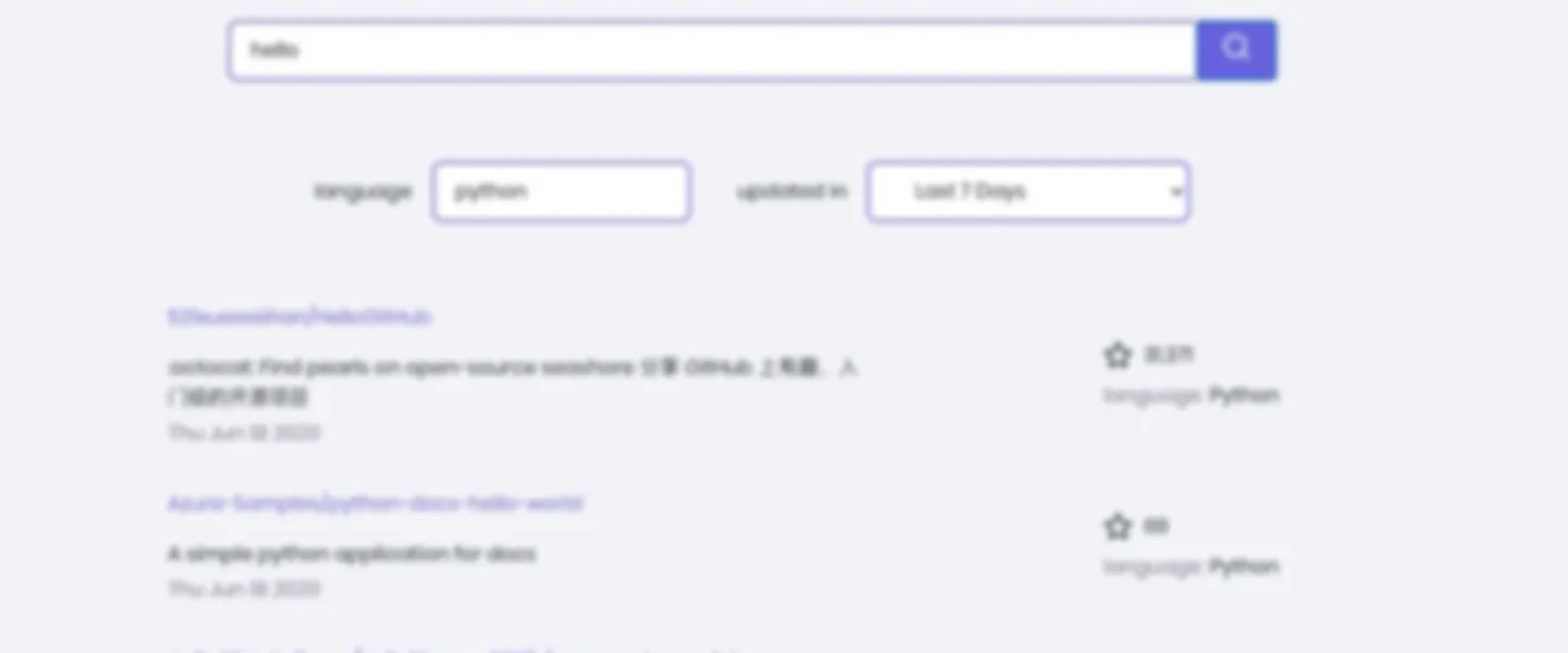 Advanced Search for GitHub