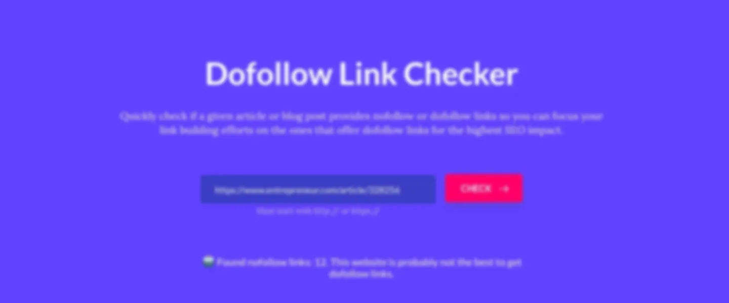 Dofollow Link Checker