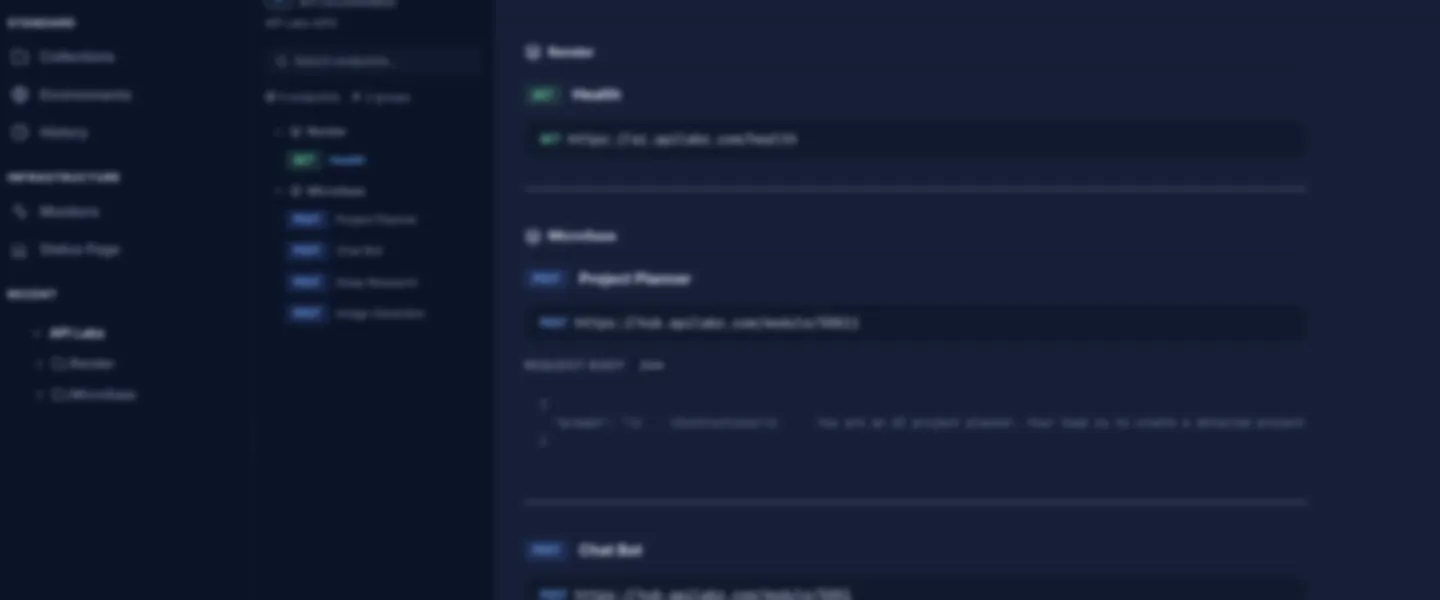 Screenshot of All-in-One API Testing, Monitoring & Status Page Platform