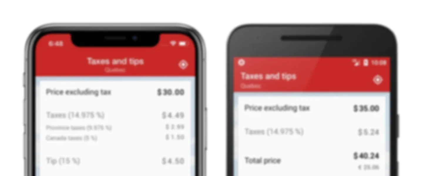 Taxes and tips in Canada