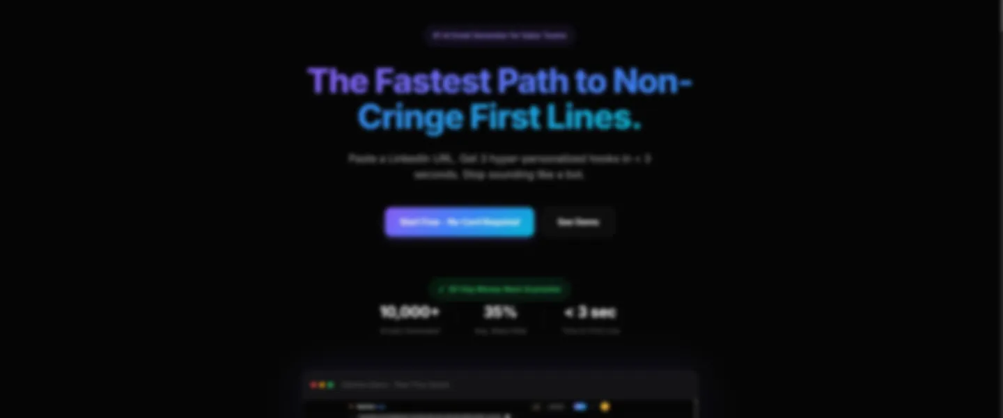 Screenshot of AI-Powered Cold Email Generator with LinkedIn Profile Analysis