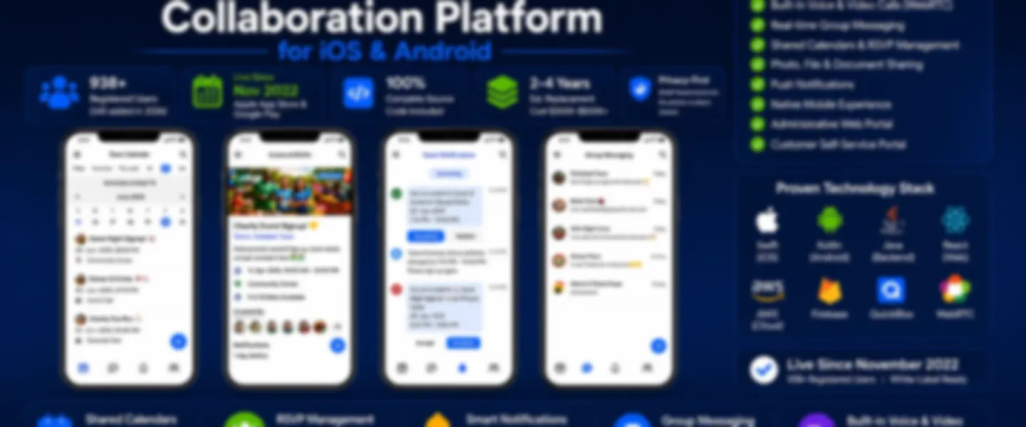 Screenshot of Production-Ready Native Collaboration Platform with Voice/Video & Admin Tools