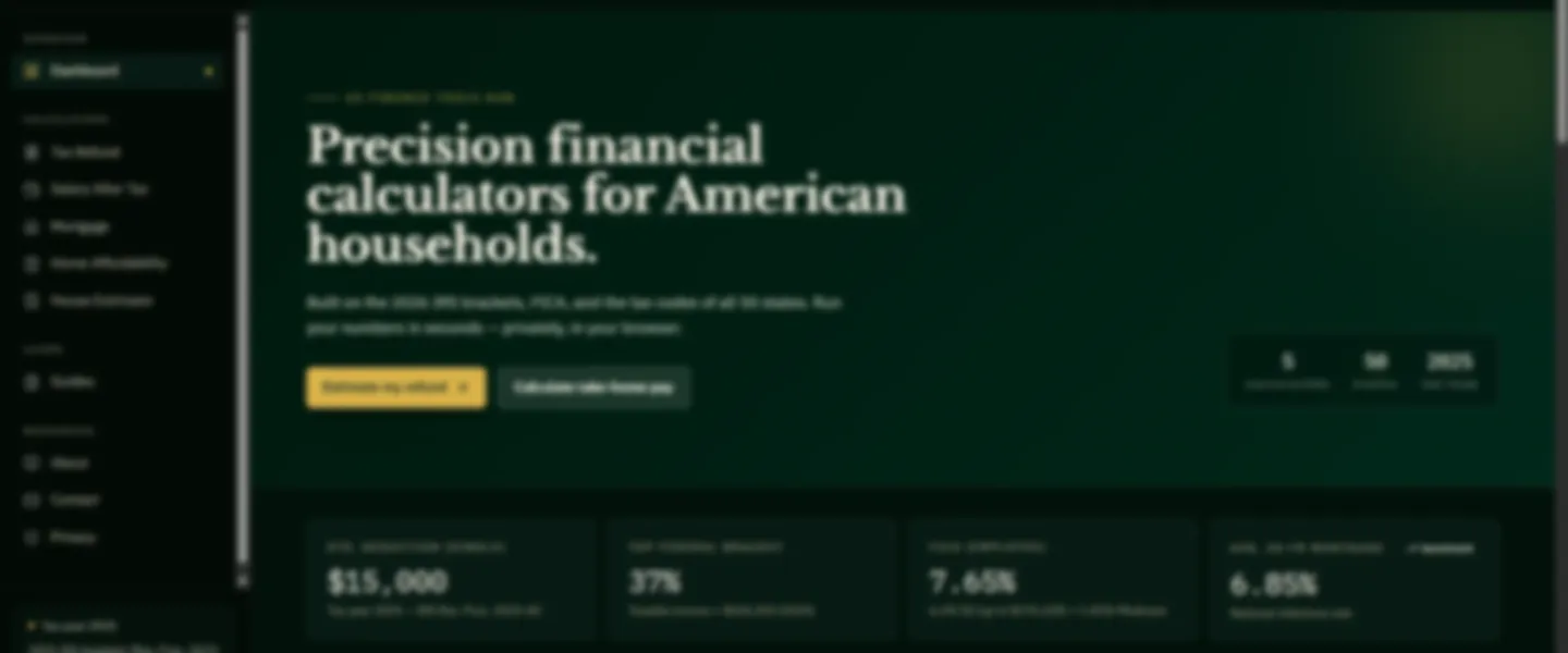 Screenshot of Programmatic Finance Calculator Hub with 2,500+ Auto-Generated Pages