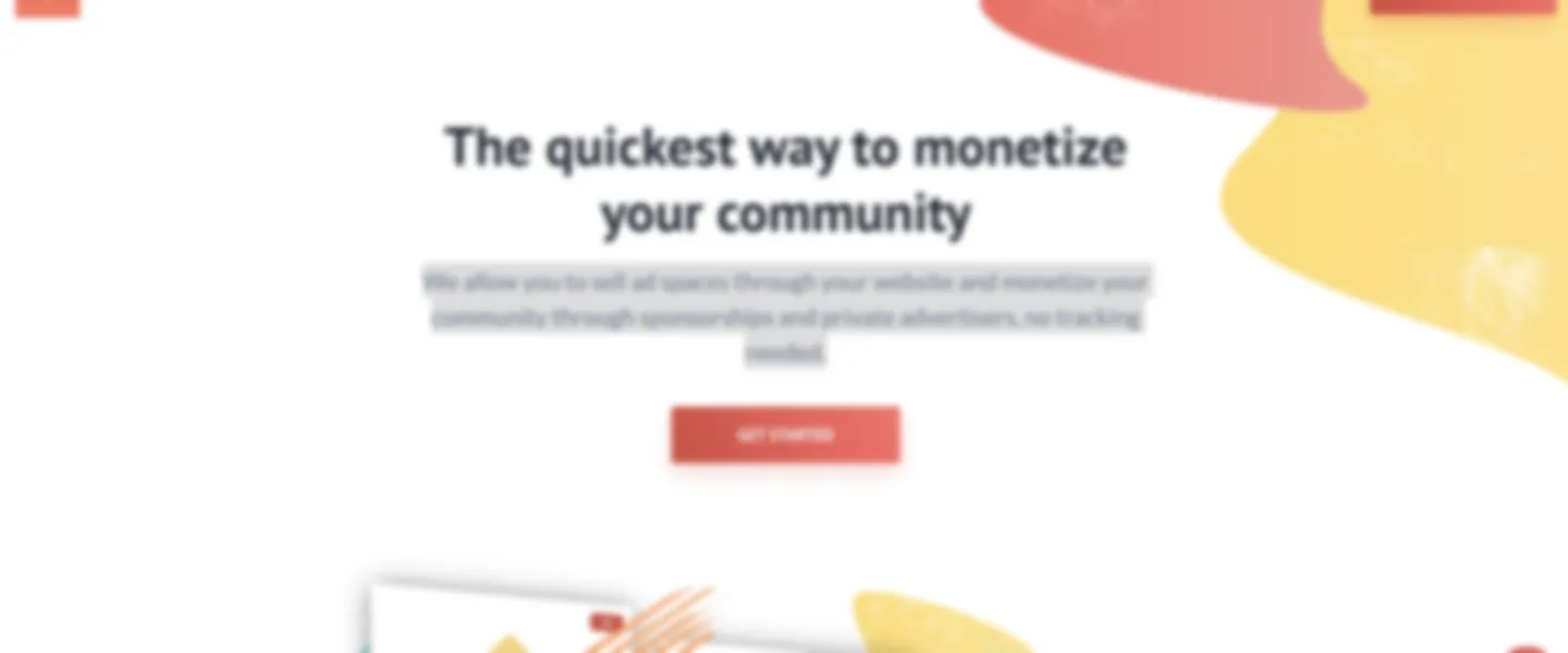 Website and Community Ad & Sponsorship Marketplace