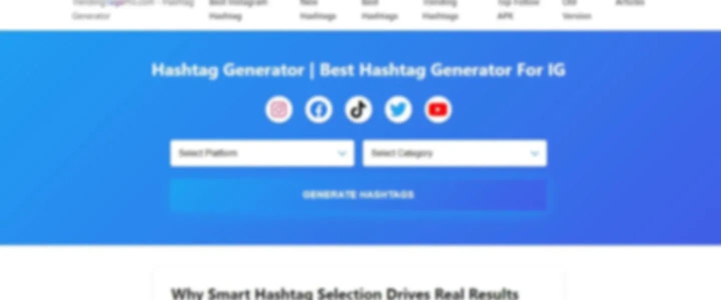Instagram Hashtag Generator Tool Website