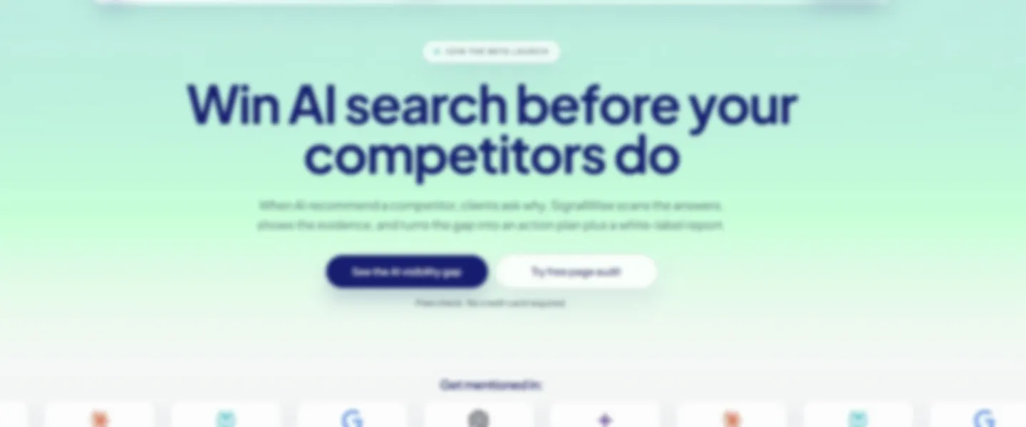 Screenshot of AI Search Visibility Tracking Software for Marketing Agencies