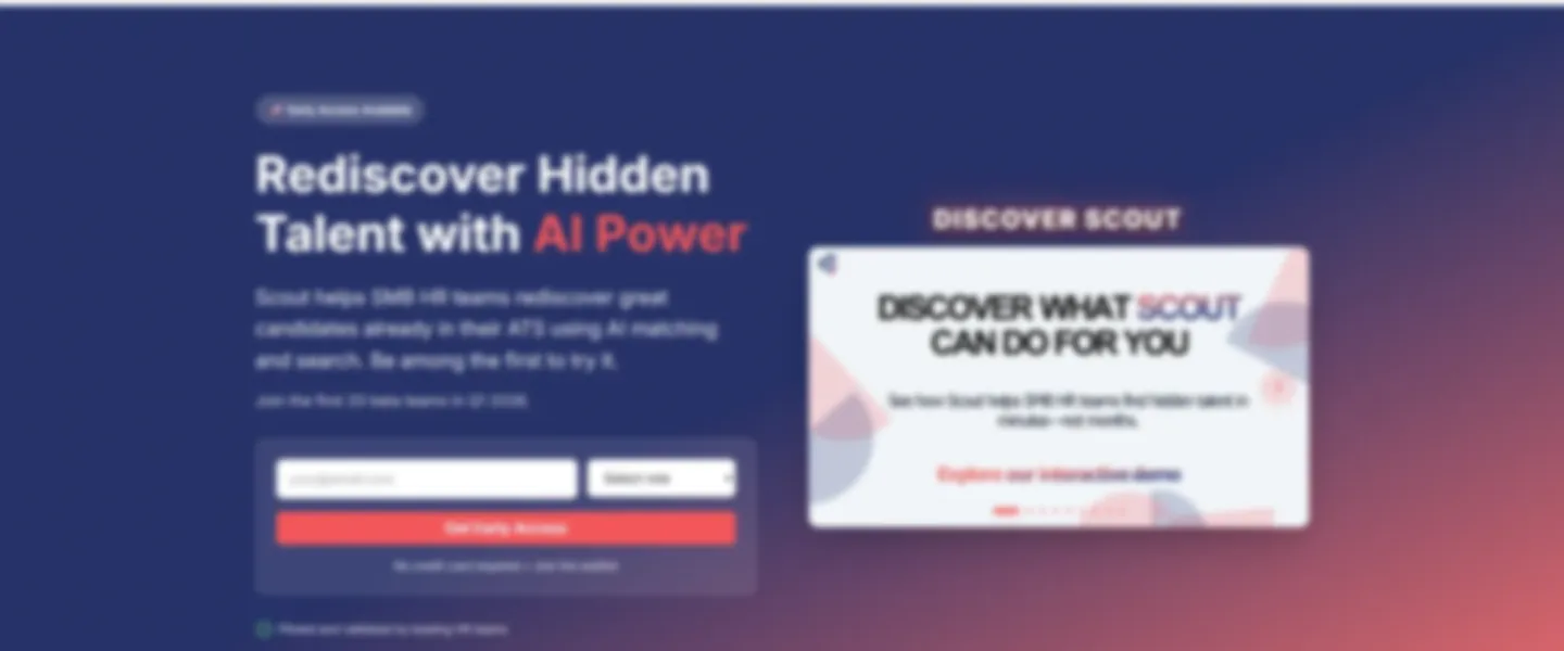 Screenshot of AI-Powered Talent Rediscovery Platform for Recruiters