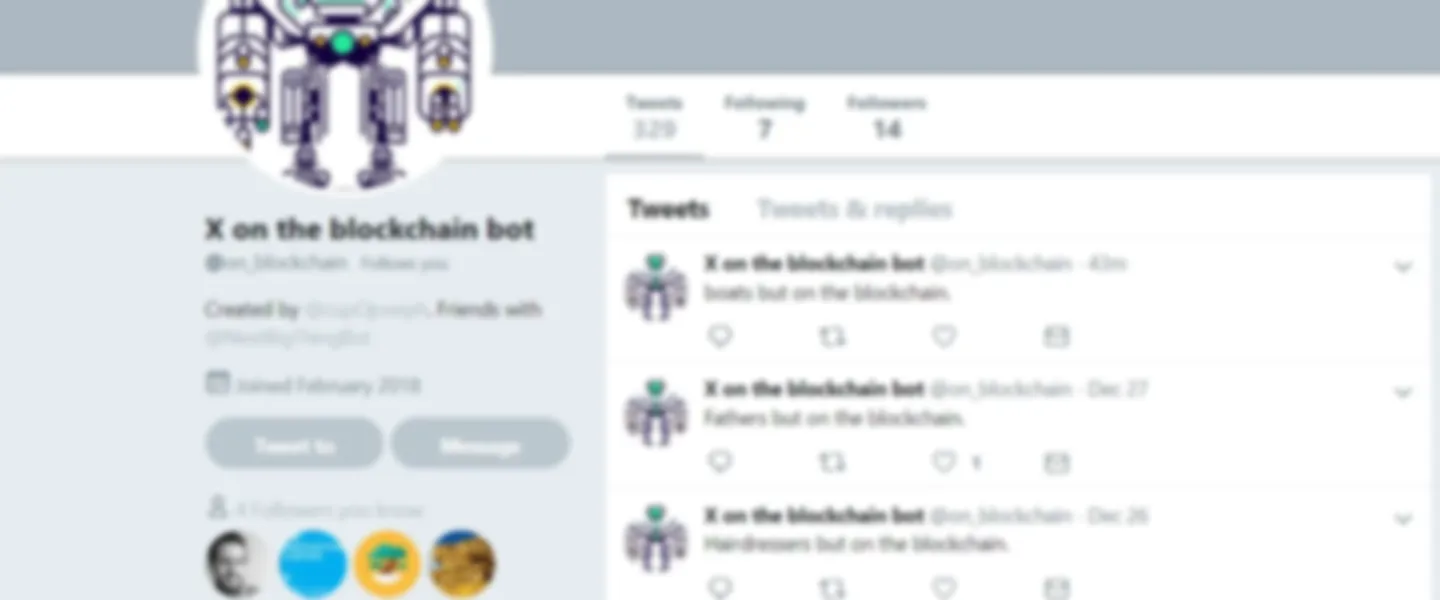 on the blockchain bot