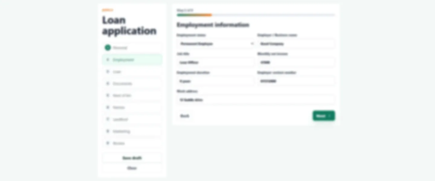 Screenshot of White-Label Loan Application and Review Platform for Financial Services