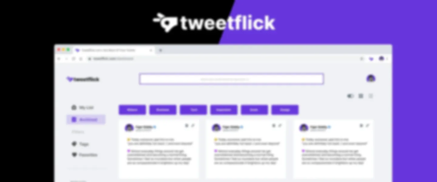 Screenshot of Twitter Bookmark Management Tool with Enhanced Search
