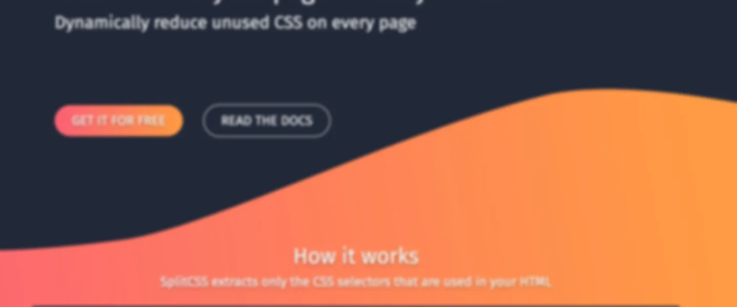 SaaS for Web Page Performance