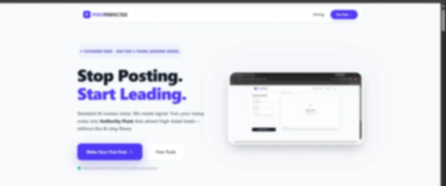 Screenshot of AI-Powered LinkedIn Post Generation Platform with Automated Billing