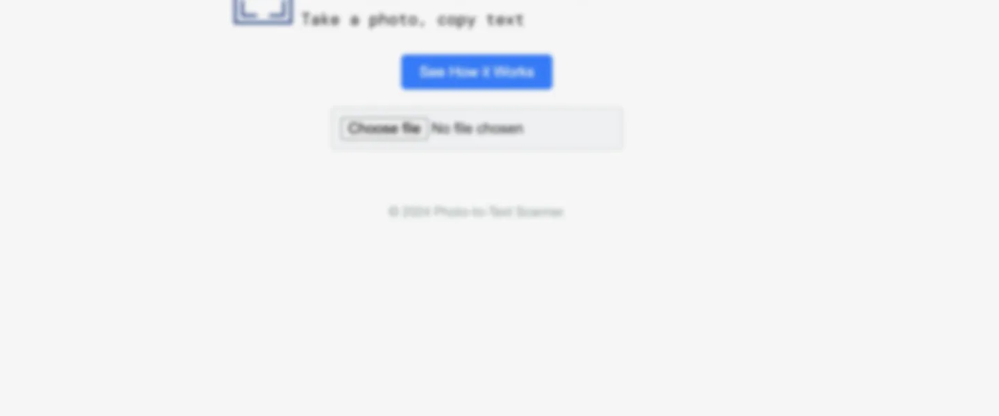 Photo to Text Tool