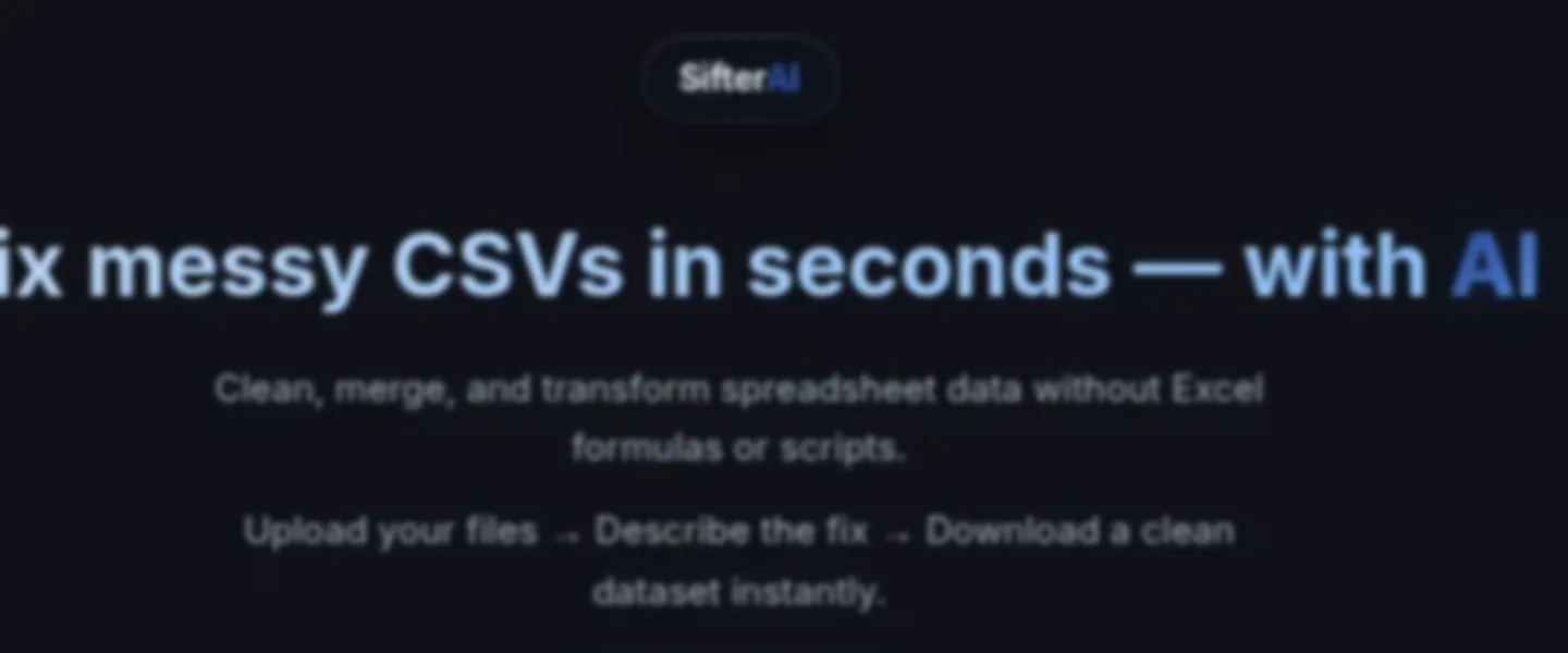 Screenshot of AI-Powered CSV Data Cleaning Micro SaaS with Stripe Integration