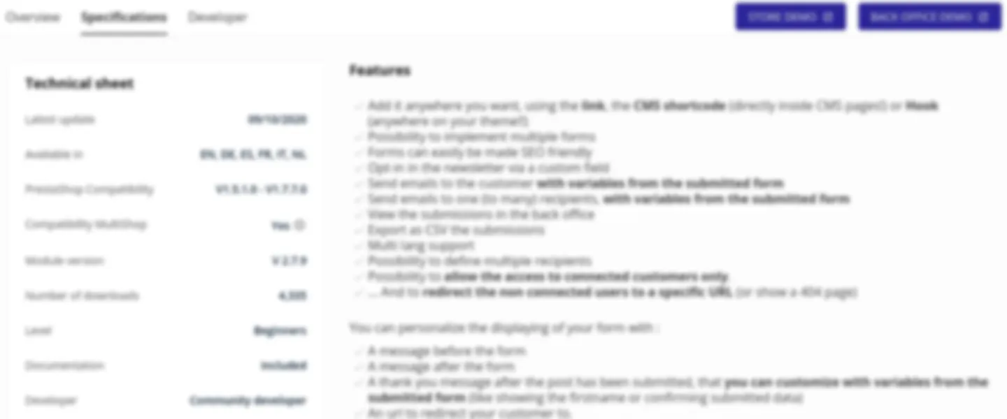 Screenshot of Established PrestaShop Plugin Portfolio with Proven Revenue Stream