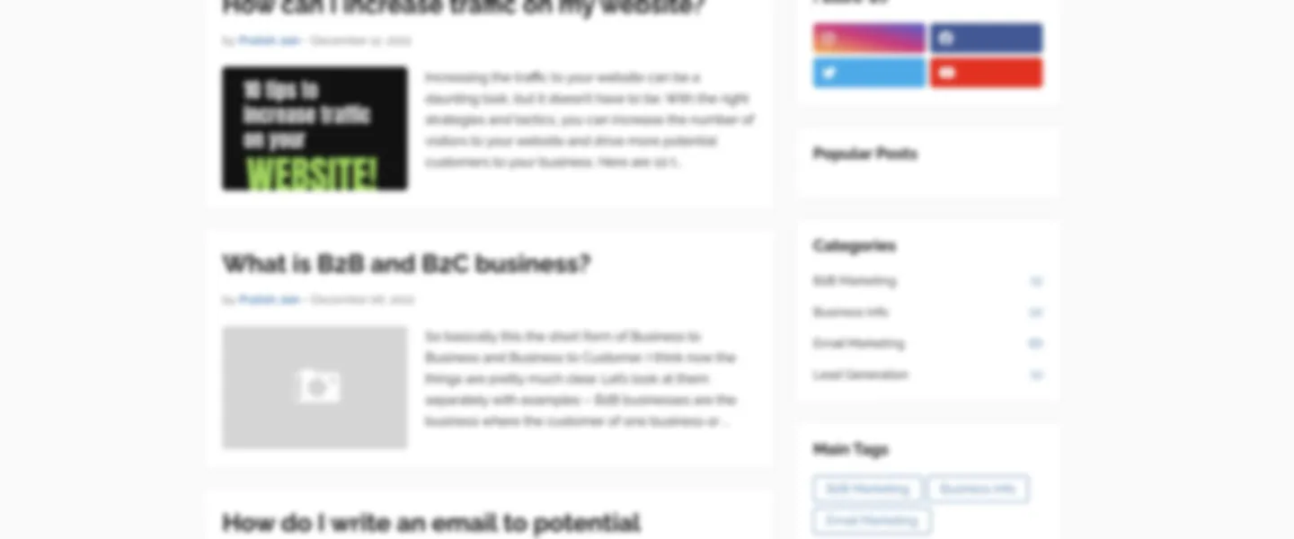 Marketing and Business Tips Blog