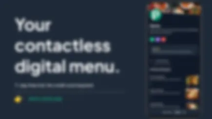 Contactless Digital Menu With Qr Code