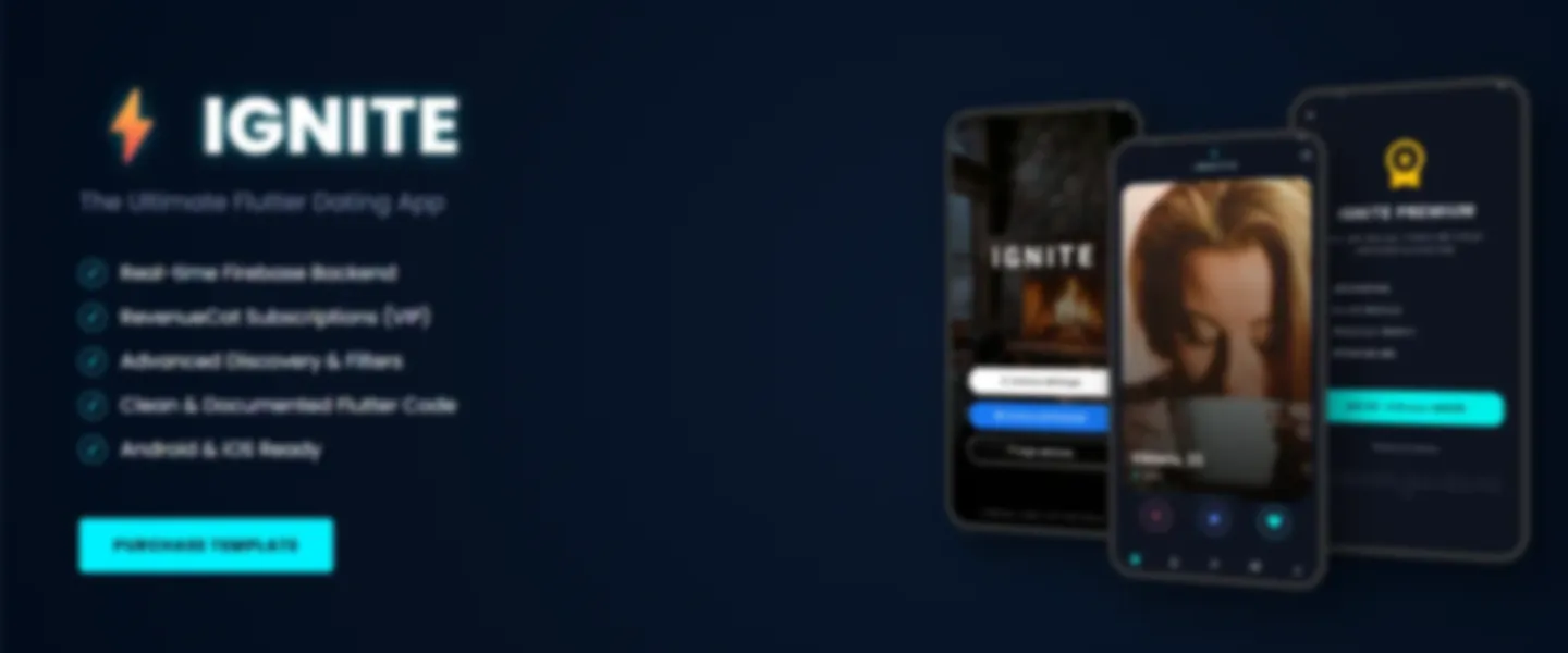 Screenshot of Premium Flutter Dating App Template with Chat & Monetization