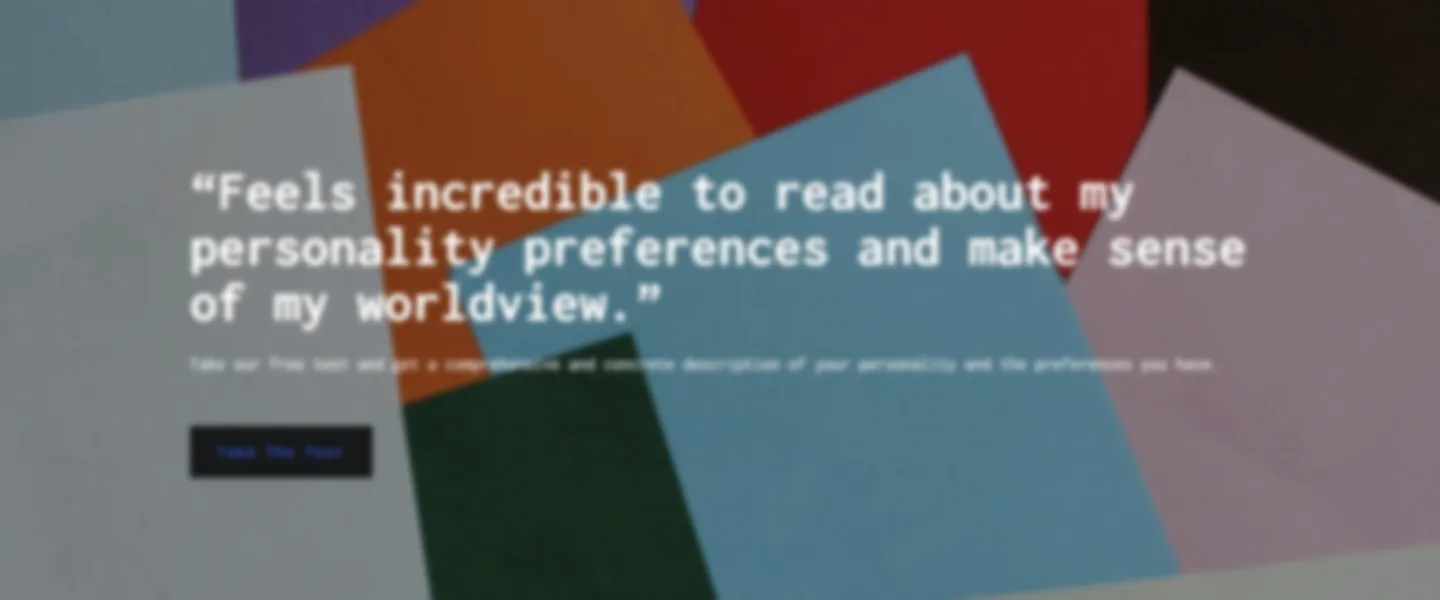 Personalities Test Website