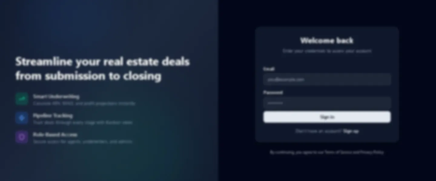 Real Estate Deal Platform