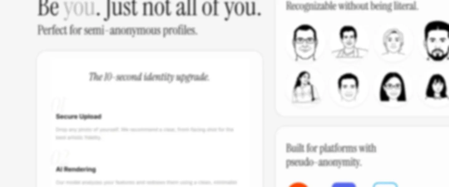 Screenshot of Privacy-First Avatar Generation Platform with Proven Organic Growth