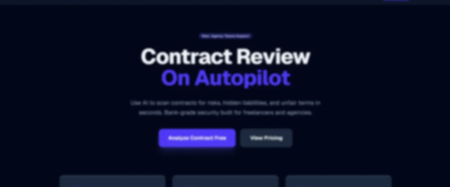 Screenshot of AI Contract Analysis SaaS Platform with Complete Architecture