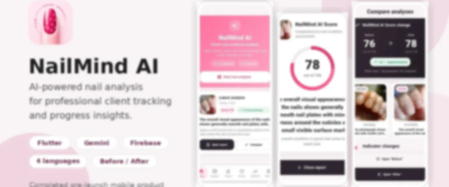 Screenshot of AI-Powered Nail Analysis Mobile App with Client Management System