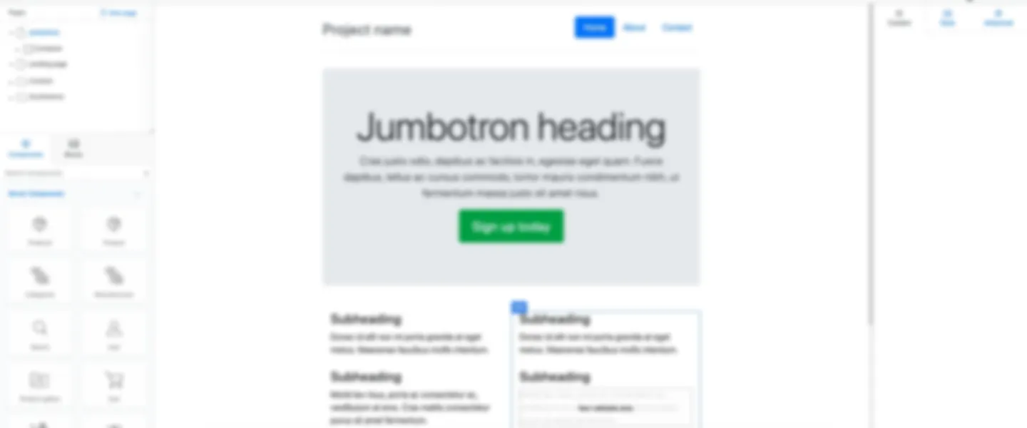 Screenshot of No-Code Website Builder SaaS with 70 Registered Users