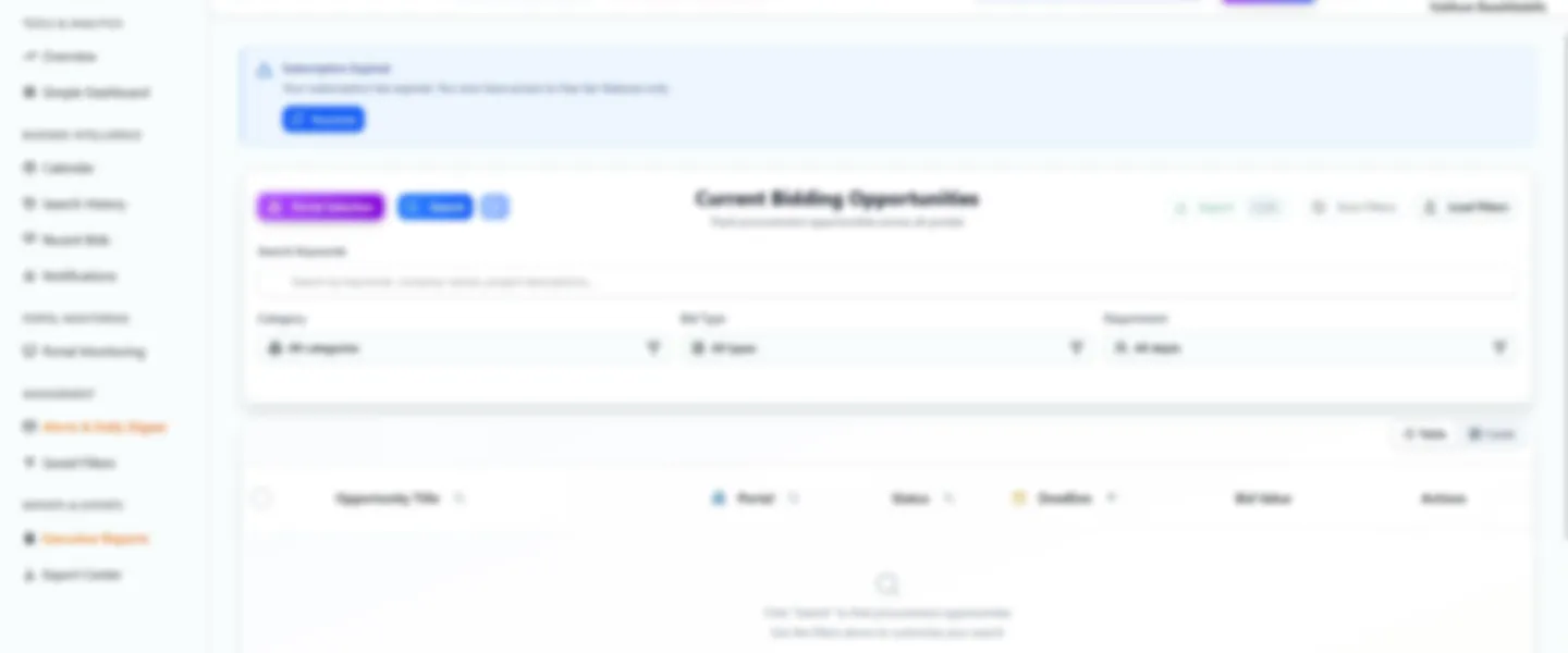 Automated Government Project Finder for Contractors