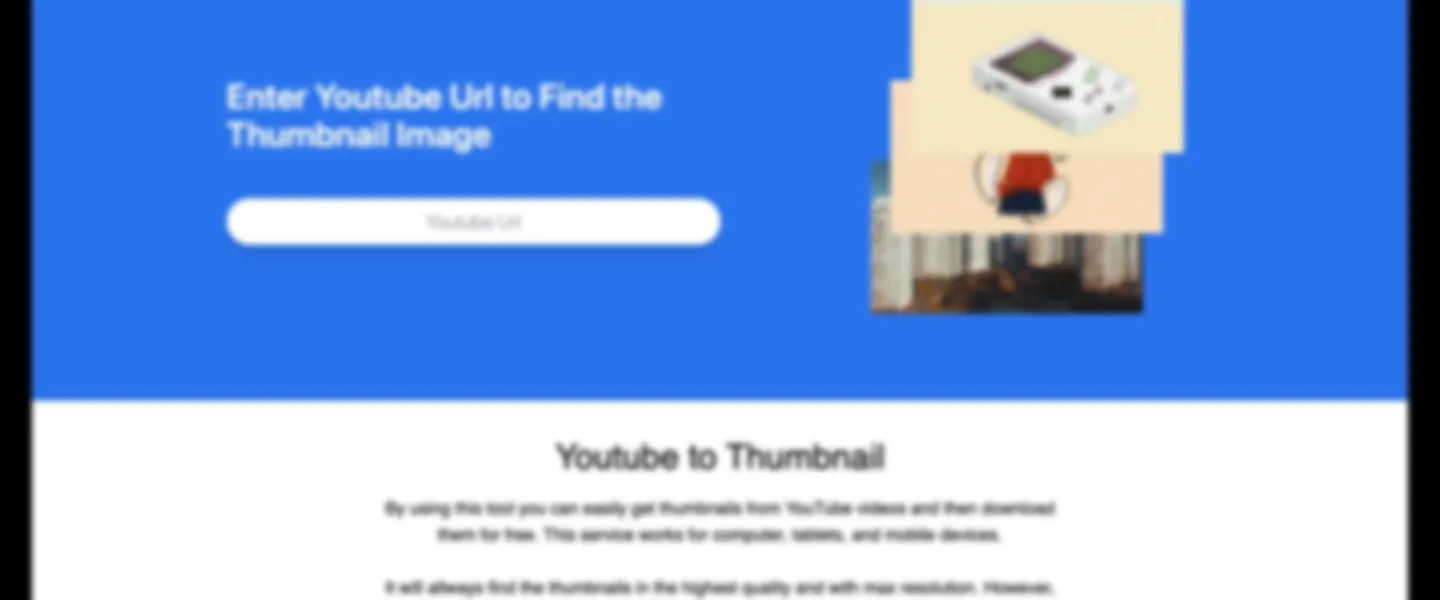 YouTube Thumbnail Finder